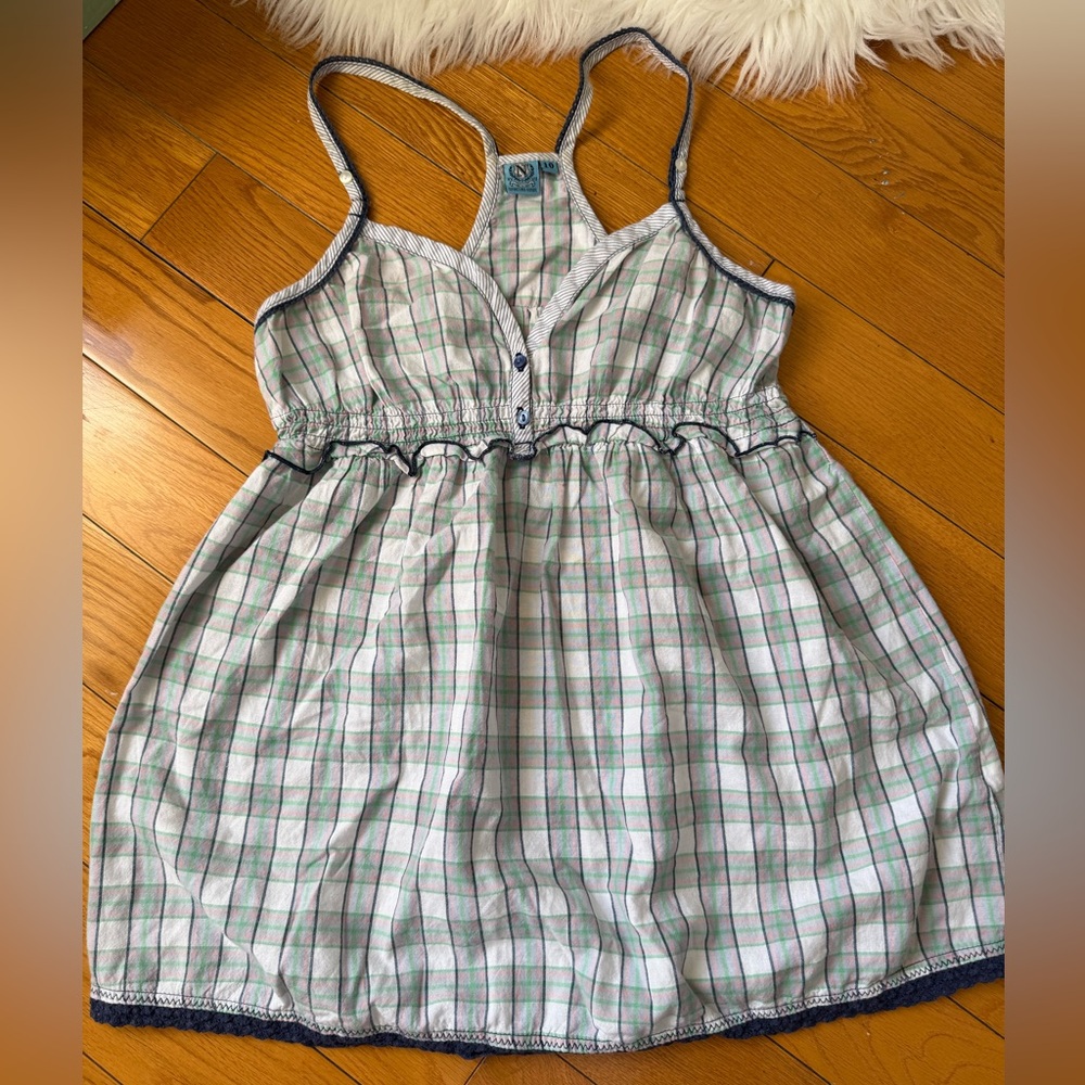 Plaid Striped Sleeveless Top
